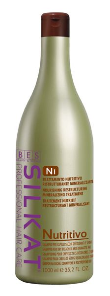 BES Silkat Nutritivo Shampoo N1 1000ml -  Šampón na suché a rozštiepené vlasy