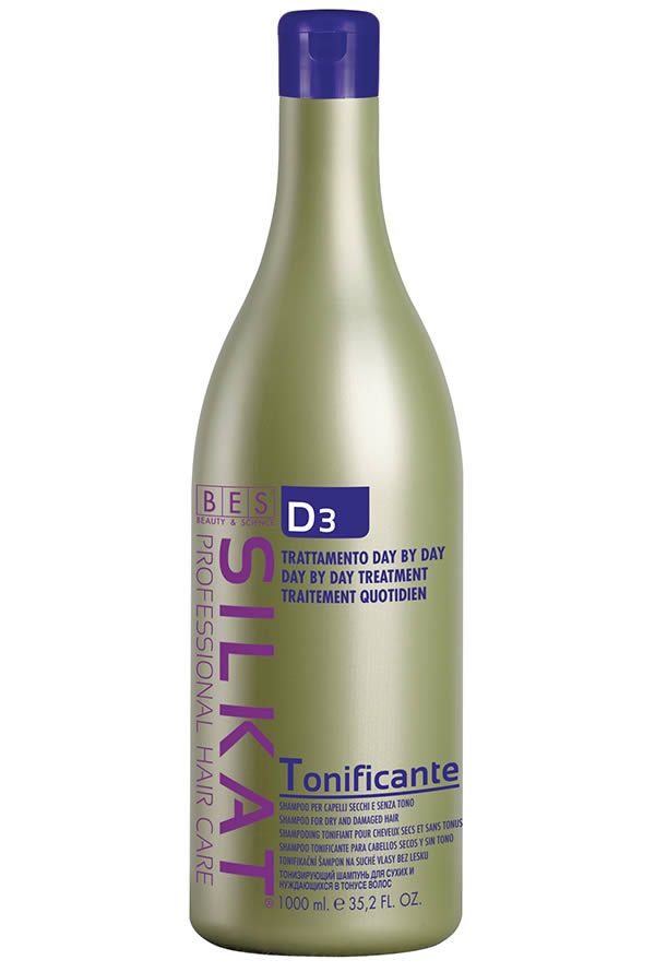 BES Silkat Tonificante Shampoo 1000ml - Šampón k regenerácii narušených suchých vlasov
