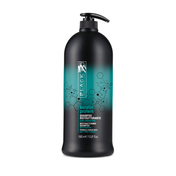 Black Keratin Protein Shampoo 1000ml - Keratínový šampón pre oslabené vlasy