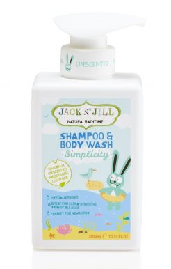 Jack n' Jill Shampoo & Body Wash Simplicity 300ml - Prírodný sprchový gél a šampón