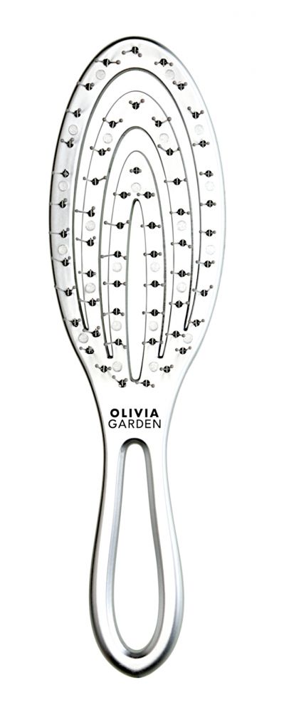 Kartáč Olivia Garden Holiday - stříbrný