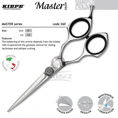 Kiepe Master Series 260/5" Profi kadernícke nožnice