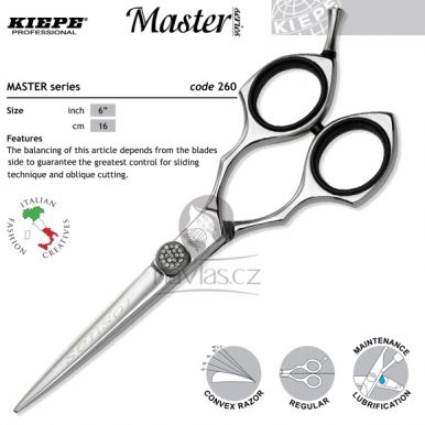 Kiepe Master Series 260/6" Profi kadernícke nožnice