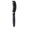 Olivia Garden Paddle Brush Flex Combo Black Label - Dvojitá zakrivená plochá kefa na vlasy