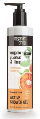 Organic Shop Active Shower Gel Grapefruit & Lime 280ml - Aktívny sprchový gél