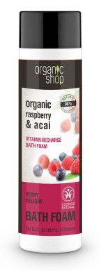 Organic Shop Bath Foam Raspberry & Acai 500ml - Vitaminová pena do kúpeľa