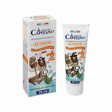 Pasta del Capitano Junior Soft Mint 75ml - Prémiová zubná pasta pre deti od 6 rokov