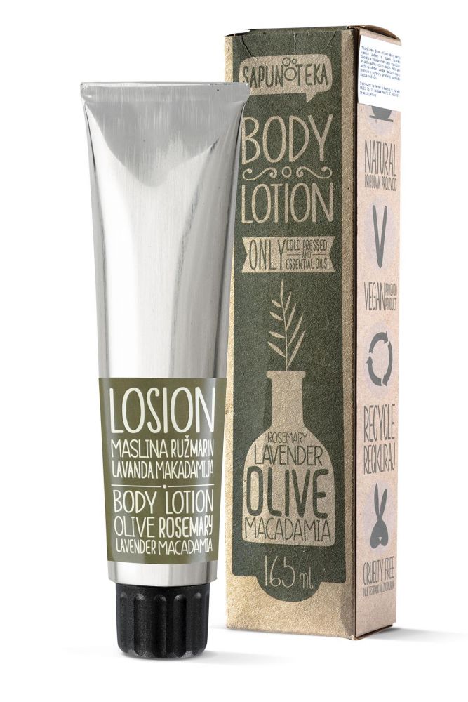 Sapunoteka Body Lotion Olive 175ml - Telový krém s olivovým a makadamiovým olejom