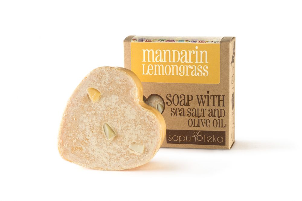 E-shop Sapunoteka Soap Sea Salt Mandarin & Lemongrass 125g - Mandarinka a citrónová tráva